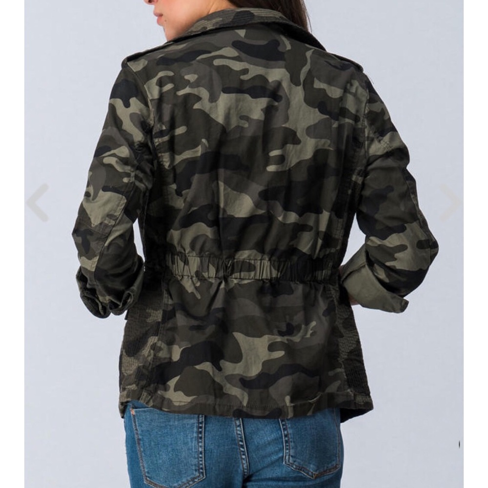 CAMO ARMY JACKET with Pockets Zipper & Snaps NEW - Picture 3 of 8